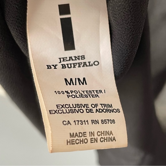 !jeans by buffalo black sheer/ semi transparent top for women - Picture 10 of 10